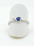 14kt White Gold Ring With Natural Sapphire and Diamond