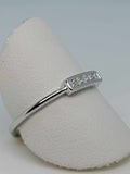 14kt White Gold Band With Channel Set Natural Diamonds