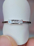 14kt White Gold Band With Channel Set Natural Diamonds