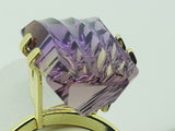 One of a kind 14kt Laser Cut 7.69 ct Ametrine and Diamond Pendant.