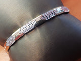 Estate Priced - 18kt Two Tone Bracelet 6.5 Inches Long