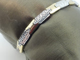 Estate Priced - 18kt Two Tone Bracelet 6.5 Inches Long