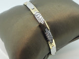 Estate Priced - 18kt Two Tone Bracelet 6.5 Inches Long