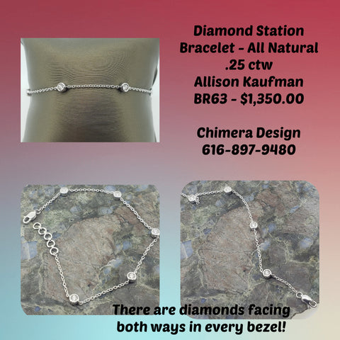 Allison Kaufman Natural Diamond Station Bracelet - with a BONUS