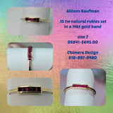 Natural Ruby ring in 14kt Yellow Gold