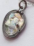 Ancient Glass Pendant in Sterling Silver