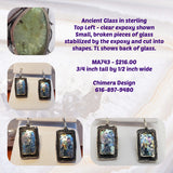 Sterling Silver set with Ancient Glass