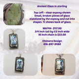 Opal-Like Ancient Glass set in Sterling Silver