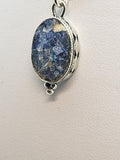 Ancient Glass Mounted in Sterling Pendant