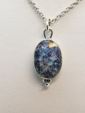 Ancient Glass Mounted in Sterling Pendant