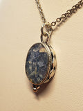 Ancient Glass Mounted in Sterling Pendant