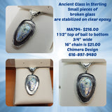 Unique Ancient Glass Pendant in Sterling