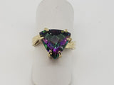 14kt Estate Ring Set With Mystic Topaz