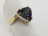 14kt Estate Ring Set With Mystic Topaz