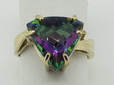 14kt Estate Ring Set With Mystic Topaz