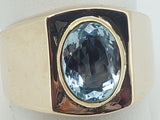 Big Bold Blue Topaz Ring - Estate Prices