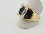 Big Bold Blue Topaz Ring - Estate Prices