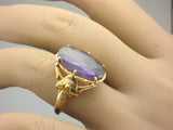 Big, Bold Estate 18kt Ring Set with Lab Grown Purple Sapphire